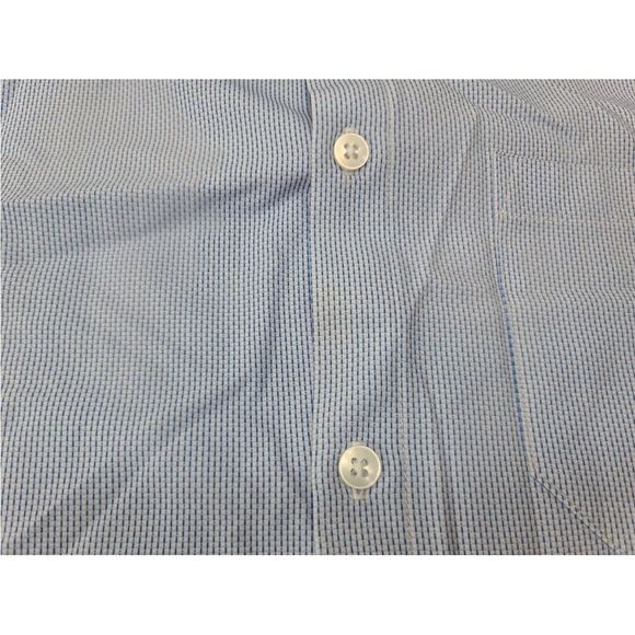 Mizzen Main Leeward SS Shirt Men Medium Trim Fit Plaid Print Blue White - Picture 3 of 7